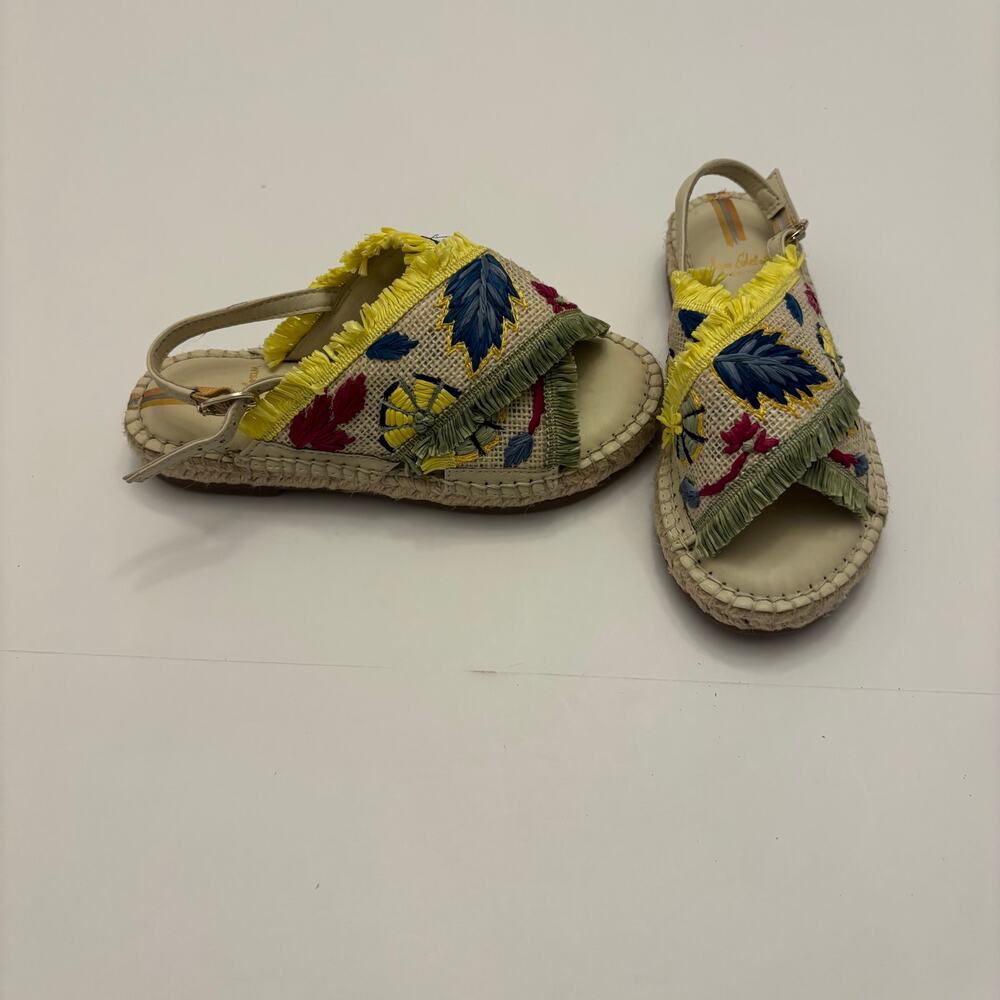 Sam Edelman Kayden Girls Size 1 Embroidered Espadrille Sandals Floral Boho